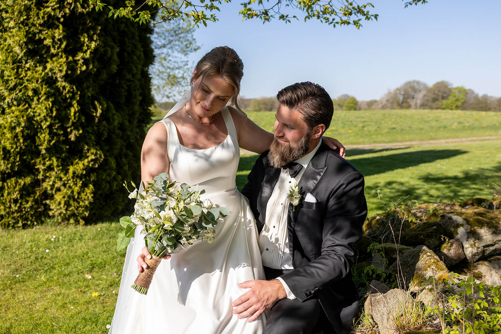 Bryllupsfotograf på Edelsminde Gods ved Svendborg